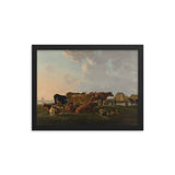 Landscape with Cattle - Framed Print