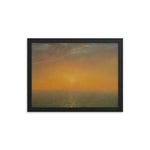 Sunset on the Sea Painting - Framed Art Print