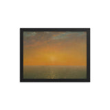 Sunset on the Sea Painting - Framed Art Print