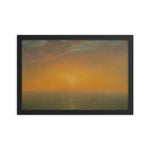 Sunset on the Sea Painting - Framed Art Print