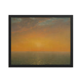 Sunset on the Sea Painting - Framed Art Print