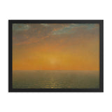 Sunset on the Sea Painting - Framed Art Print