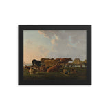 Landscape with Cattle - Framed Print