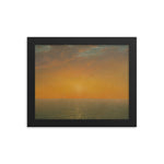 Sunset on the Sea Painting - Framed Art Print