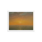 Sunset on the Sea Painting - Framed Art Print