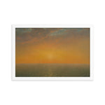 Sunset on the Sea Painting - Framed Art Print