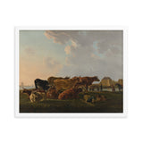 Landscape with Cattle - Framed Print