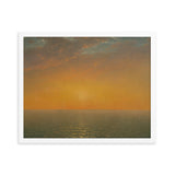 Sunset on the Sea Painting - Framed Art Print