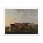 Landscape with Cattle - Framed Print