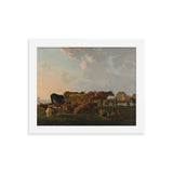 Landscape with Cattle - Framed Print