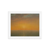 Sunset on the Sea Painting - Framed Art Print