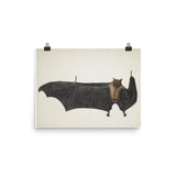 Great Indian Fruit Bat Painting - Enhanced Art Print