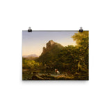 The Mountain Ford Art Print - Thomas Cole