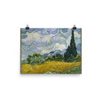 Wheat Field with Cypresses Art Print - Vincent van Gogh