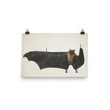 Great Indian Fruit Bat Painting - Enhanced Art Print