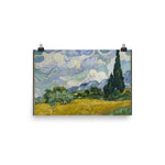 Wheat Field with Cypresses Art Print - Vincent van Gogh