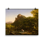 The Mountain Ford Art Print - Thomas Cole