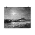 Ship by Moonlight Art Print - Ivan Konstantinovich Aivazovsky