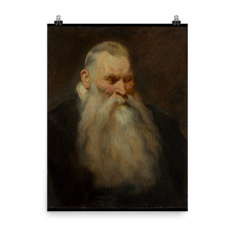 Study Head of an Old Man with a White Beard Art Print - Anthony van Dyck