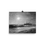 Ship by Moonlight Art Print - Ivan Konstantinovich Aivazovsky