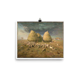 Haystacks: Autumn Poster Print - Jean-François Millet