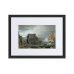 A Rocky Coast Painting - Matte Framed Art Print