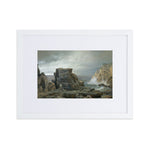 A Rocky Coast Painting - Matte Framed Art Print