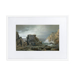 A Rocky Coast Painting - Matte Framed Art Print